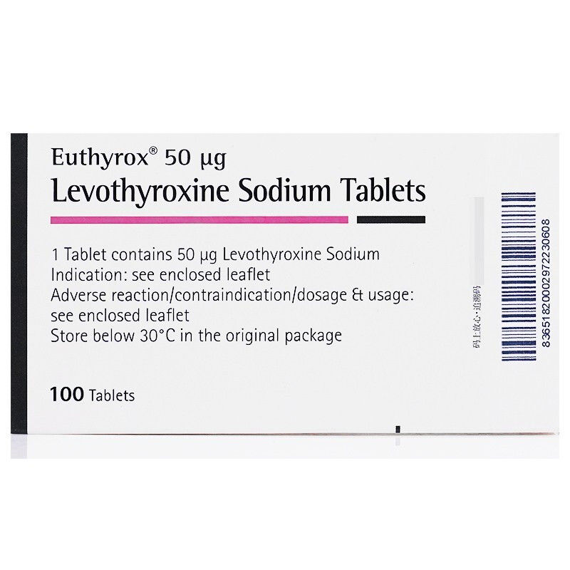 【RX】优甲乐 左甲状腺素钠片 50ug*100片/盒图片4